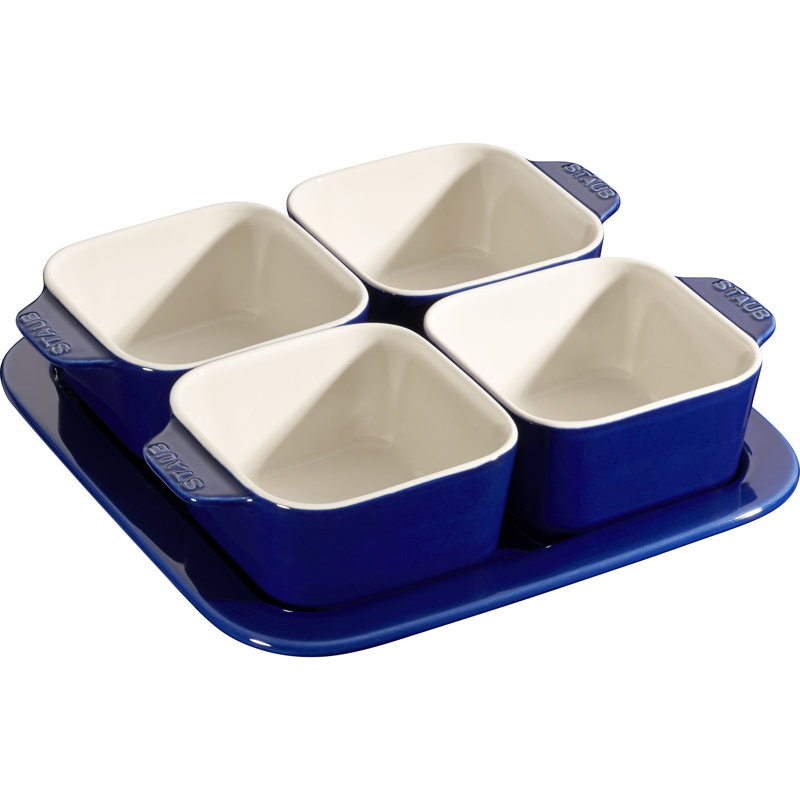 Ensemble d'apéritif en céramique 5 pièces Ceramique, Bleu très foncé