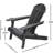 Rustic Wood Chair - Dark Gray, Foldable For Outdoor Enjoyment Decoration-1084585754