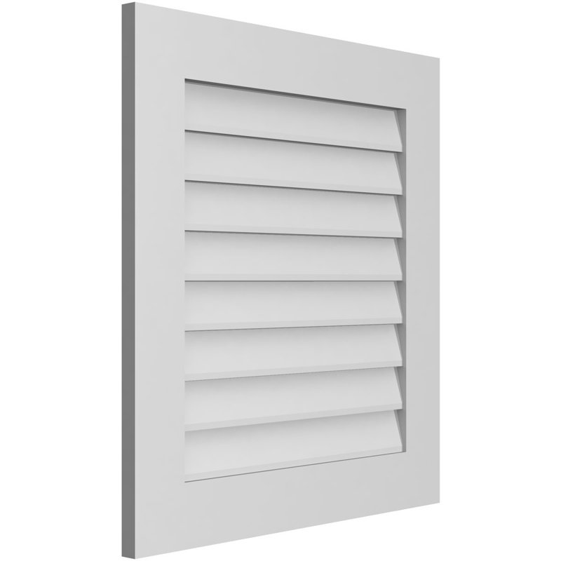 Vent à pignon rectangulaire en uréthane non-fonctionnel, H 28 po x l 26 po x P 1 po
