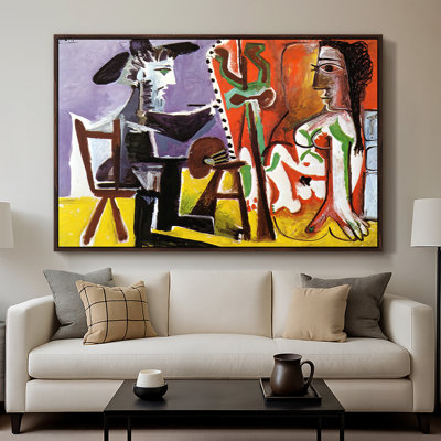 «The Painter and His Model ,63», Pablo Picasso, toile tendue avec châssis