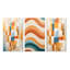 Beige Blue Colorful Retrovisions - 3 pièces-1118580474-1118580453