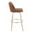Swivel Upholstered Counter Stool with Metal Frame