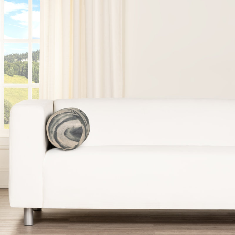 Coussin décoratif Therma, 39" x 8", Polyester, Denim