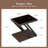 Z-Shaped Weather Resistant Wicker Patio Side Table
