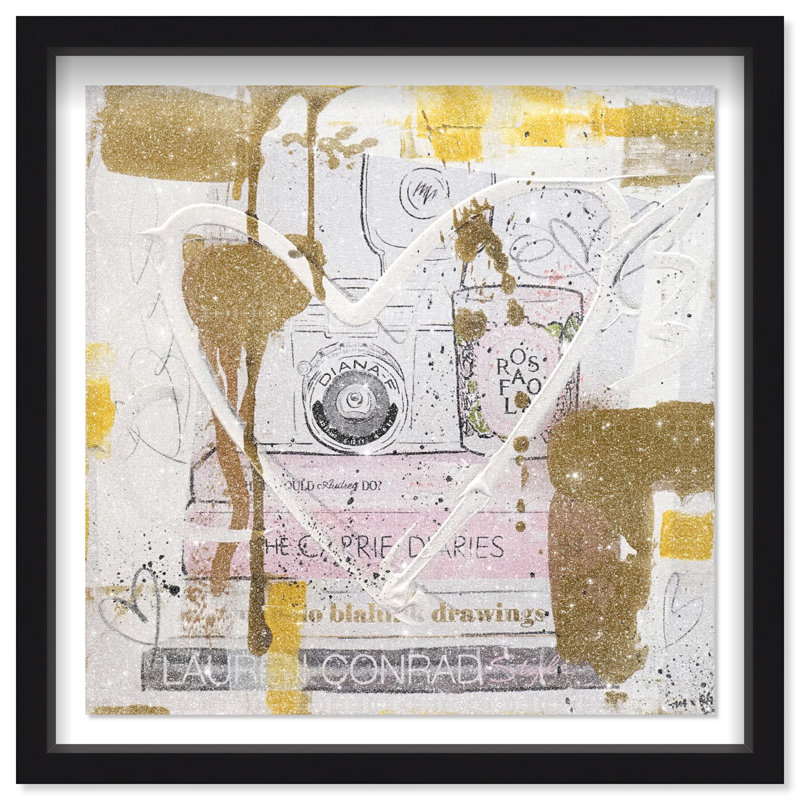 Oliver Gal Snap Gold Revisited Fashion - Diamond Dust Shadowbox Framed Wall Art, 25.5" H x 25.5" W, Black