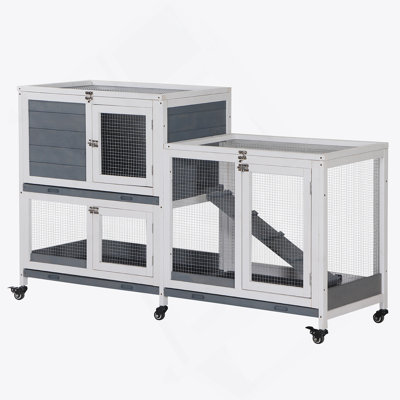 Portable Wooden Pet House With Spacious Interior For Small Animals