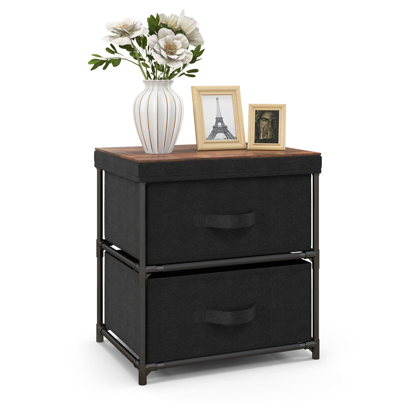 Lowan 16'' W Metal Nightstand