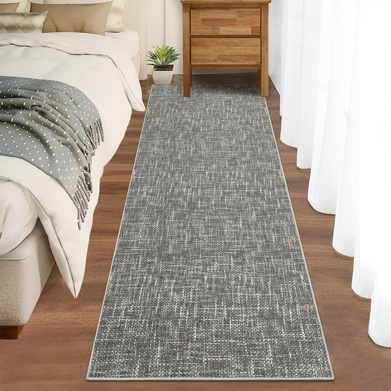 Abstract Area Rug, Gray, Rectangle 80 x 150 cm