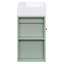 Meuble-lavabo mural de 20 po avec portes à losanges et tablettes ouvertes sur les côtés-189788599