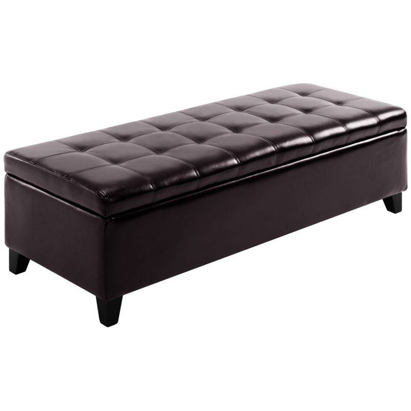 Banc de rangement avec repose-pieds Homcom, Brun