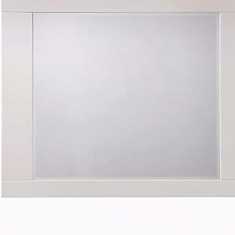 Miroir Naima II, 37 po x 46 po, Blanc brillant, Rectangulaire
