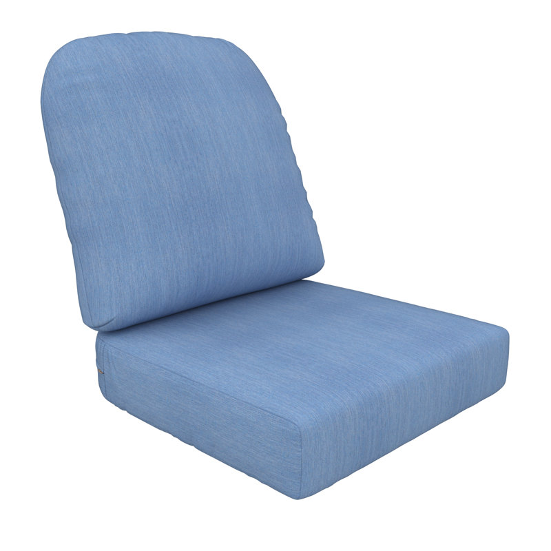 Outdoor Sunbrella® Seat/Back Cushion, Cast Ocean Sunbrella® Plainweave
