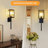 Outdoor Wall Sconce With Clear Ribbed Glass,Waterproof Exterior Wall Lantern For House Exterior/Front Door/Garage/Patio(2-PACK)