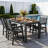 All Weather Outdoor 5 Pieces Patio Dining Sets With Umbrella Hole& Aluminum Frame For Outside Backyard/Porch/Deck, 1-Tables 4-Chairs-123192655