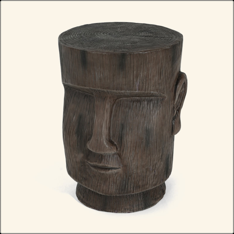 Table d'appoint d'extérieur Moai Head