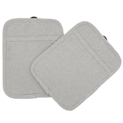 Paquet de 2 - Porte-casseroles de cuisine avec doublure matelassée épaisse et résistante à la chaleur avec néoprène et coton antidérapants