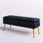 Banc de rangement rembourré en velours Kajana-1706549176