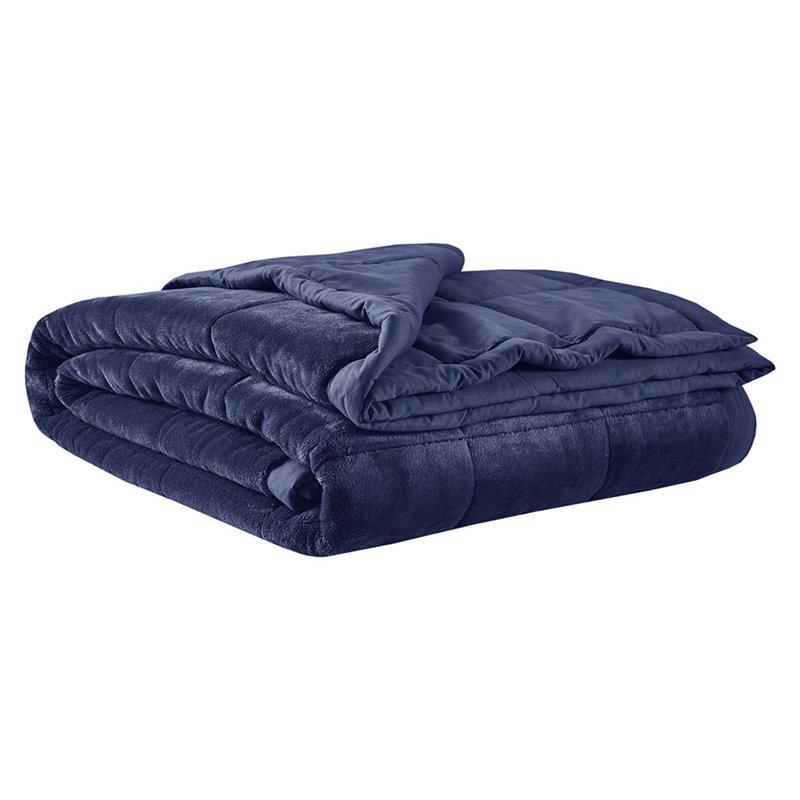 Couverture réversible en duvet HeiQ Smart, L 108 po x l 90 po, Marine