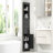 Triangle Tall Cabinet With 3 Drawers And Adjustable Shelves For Bathroom, Kitchen Or Living Room, MDF Board With Painted Finish-1661186669