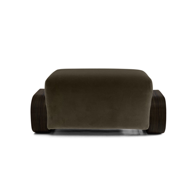 Cayenne Ottoman, Earth Velvet