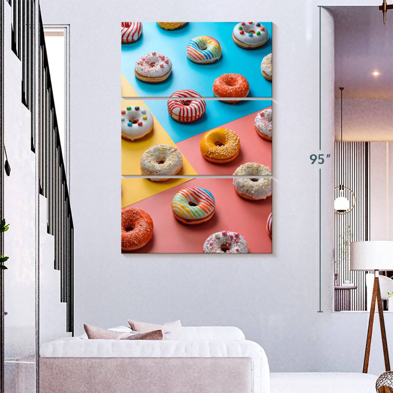 Yarlin Assorted Glazed Doughnuts, 57" H x 36" W