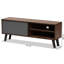 Meuble télé Berinthia avec 3 tablettes au fini noyer / gris, H 17,95 po x l 47,10 po x P 11,65 po-2121269292