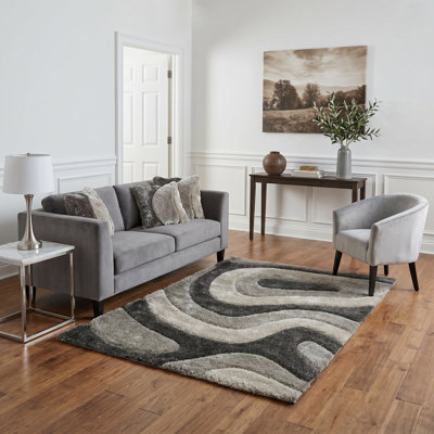 Tapis noir Jakelyn