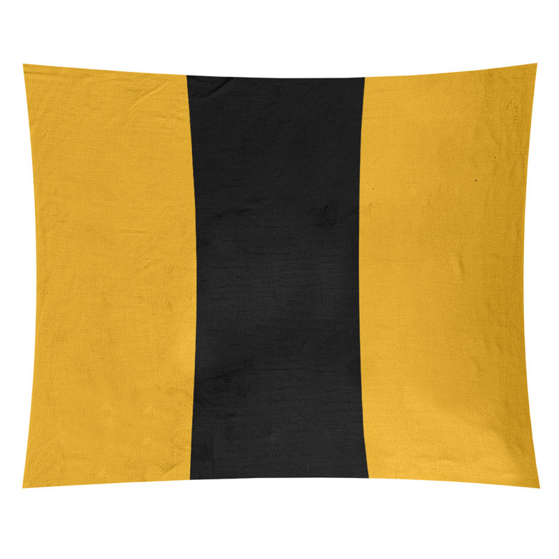 Tapisserie de polyester Pittsburgh, H 27,5 po x l 37,5 po, Pittsburgh Gold / noir / Pittsburgh Gold
