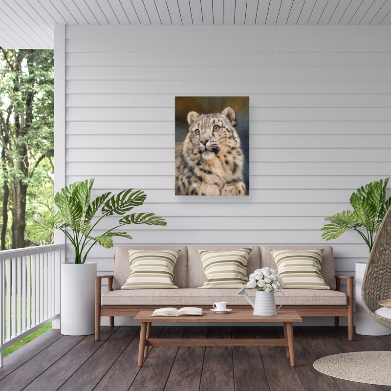 Toile d'extérieur David Stribble Snow Leopard 6, H 18 po x l 24 po