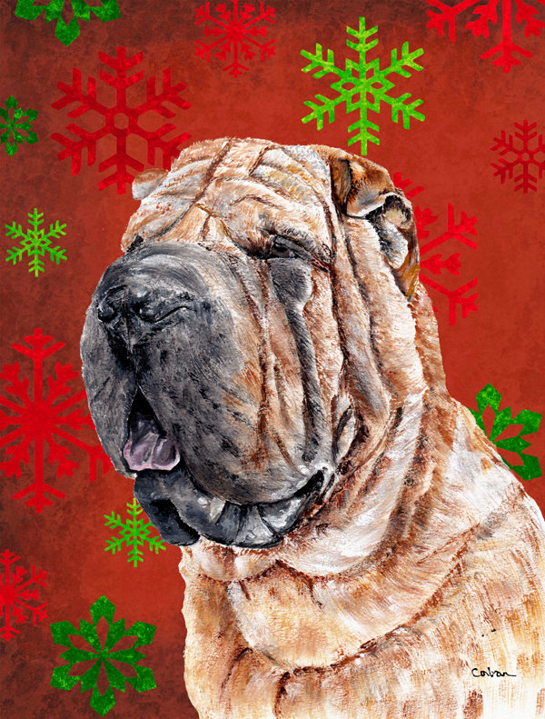 Drapeau rouge et vert Vart, Shar-pei