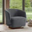 Chaise d'appoint pivotante rembourrée Caysey (ensemble de 2)-102476749