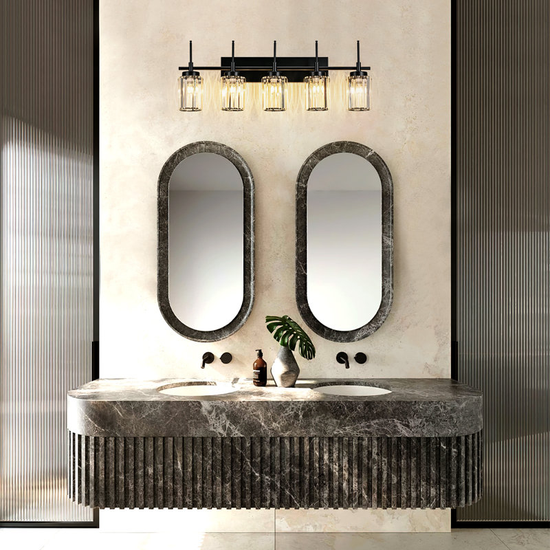 Éclairage de meuble-lavabo à intensité variable Edgars, Noir, 5