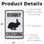 Panneau en plastique 11 po x 17 po Bunny Crossing-119523913