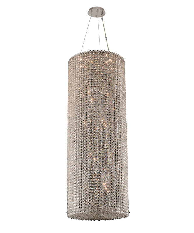 Lustre en résine / chrome clair Allegri, 18, 49"
