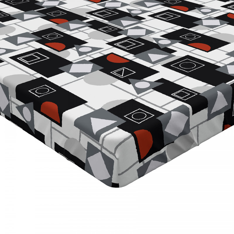 Microfiber Geometric Fitted Sheet, Full Fitted Sheet