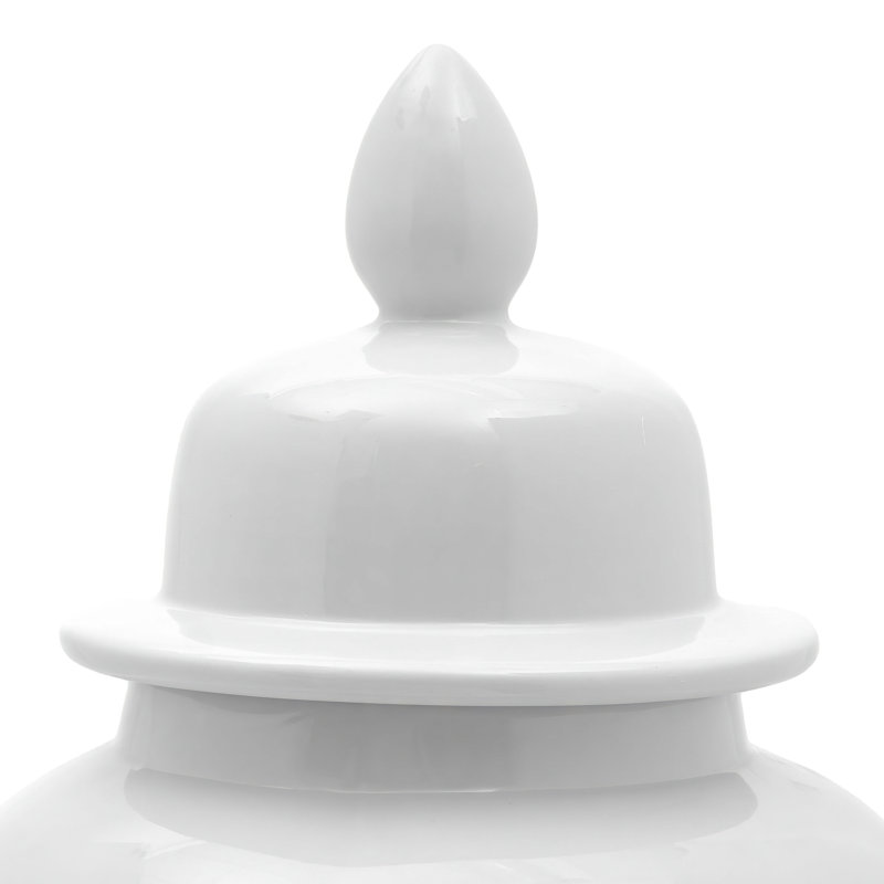 Timeless Chinese Temple Jar, 24", White
