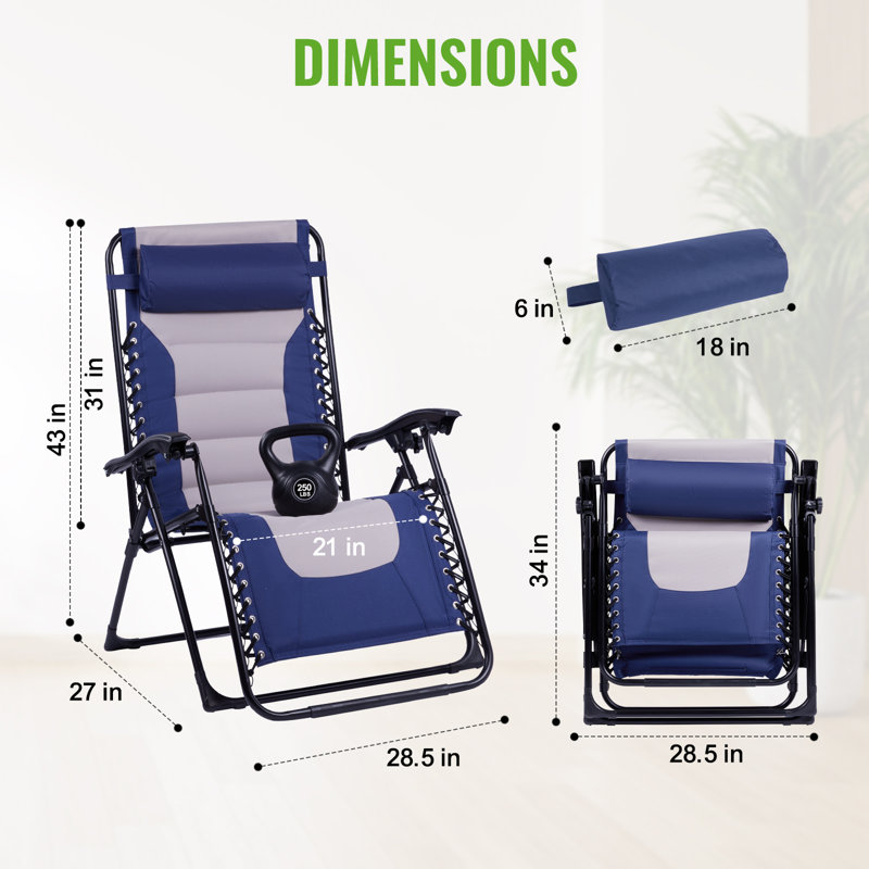  Fauteuil inclinable Deluxe Xl, Beige / bleu marine