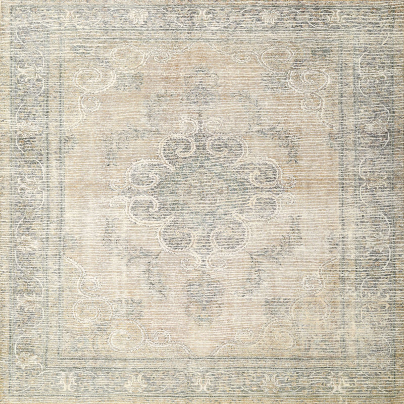 Tapis oriental tissé à la machine Clerfont, Carré 8 pi