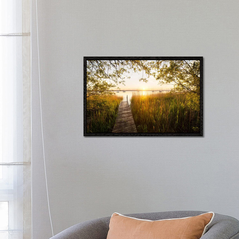 Golden View by Stefan Hefele - Gallery-Wrapped Canvas Giclée on Canvas, Black Floater Framed, 66.04 cm H x 45.72 cm W