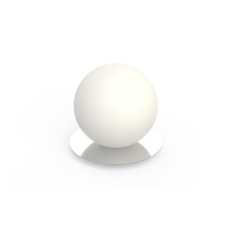 Bola Sphere Table Lamp, 10.75" H x 12" W x 12" D, Chrome