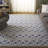 Ebony Hand Tufted Wool/Cotton Geometric Rug in Ivory/Blue-95854476