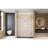 Frameless Single Sliding Shower Door  5660 "W X 60" H, 1/4 "(6 Mm) Clear Tempered Glass, Explosion Proof Film, Stainless Steel Handle Square Tube Track ,Brushed Gold