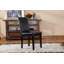 Chaise Parson rembourrée en similicuir de style urbain, noir, ensemble de 2-511832464