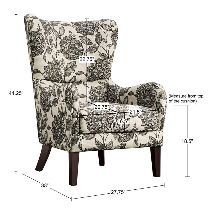 Piper Chair  Colorful Fabric Upholstered Wingback Chair – Maine Cottage