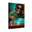 Fashion DJ avec tourne-disque et disque vinyle bleu-217975487