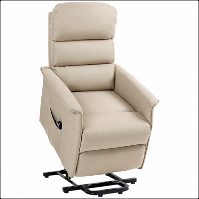 Power Lift Recliner Chair For Elderly, Easy Assembly, Fabric Lift Chair With Remote Control And Side Pockets For Living Room