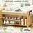 Entryway Storage Bench,Shoe Bench with Comfortable Cushioned Seating