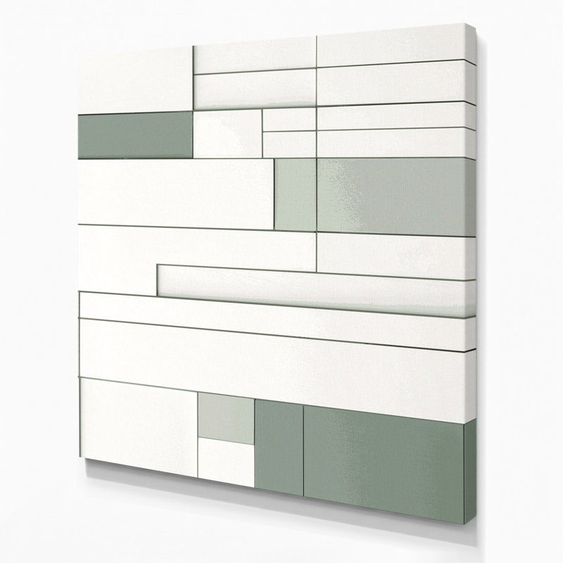 Minimalisme 36, art mural beige sur toile, H 12 po x l 12 po