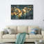 Ensemble de 1 tableau sur toile représentant une branche de ginkgo-129271123-129271127