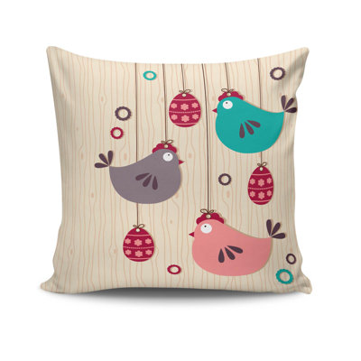 Decorative Cushion Cover, 17 x 17 Inches, 50% Cotton / 50% Polyester | Machine Washable at 104°F, Ironable, Concealed Zip Closure | Perfect for Living Room, Bedroom, and Stylish Home Décor
